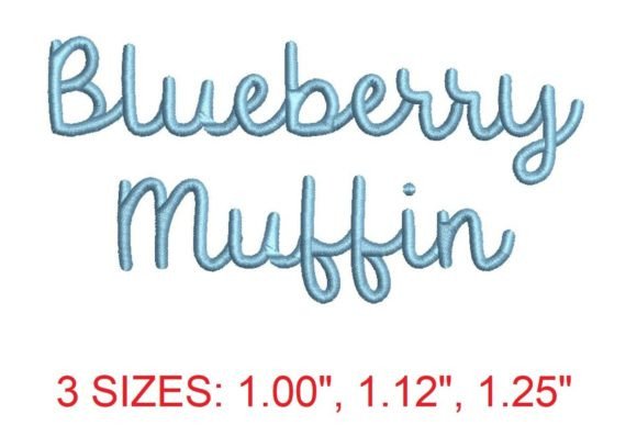 Blueberry Muffin Embrodiery Font