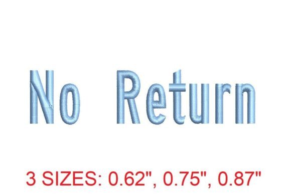 No Return Font: A Bold Statement for Boutique Sweatshirts