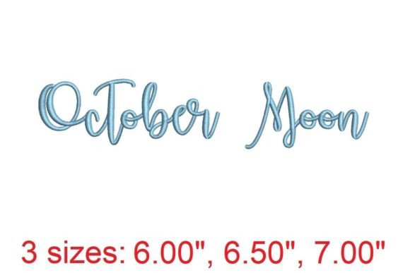 October Moon Embroidery Font Review