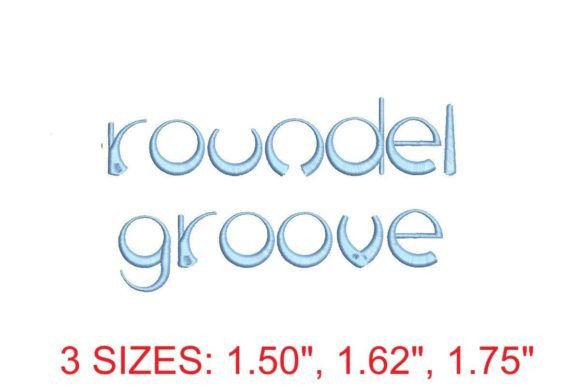 Roundel Groove Embroidery Font
